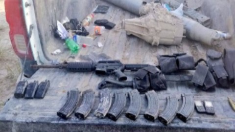 FOTOS: Cártel del Noreste se queda sin narcocampamento, tenían todo un arsenal cerca de la frontera
