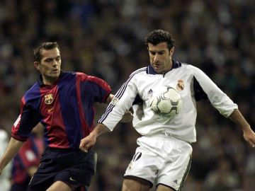 Luis Figo en su paso por Real Madrid.