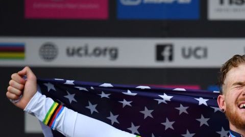 El joven y talentoso ciclista Quinn Simmons.
