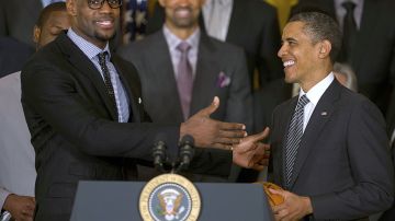 LeBron James y Barack Obama en 2012.