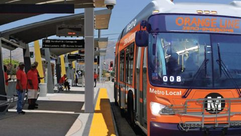 Autobuses eléctricos de Metro en LA.