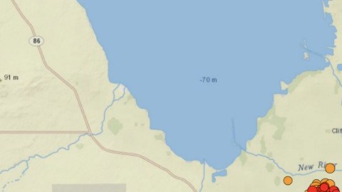 Este gráfico muestra la actividad del miércoles al sur del Mar de Salton.