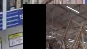 VIDEO: ¡Tragedia! escaparates aplastan a clientes en supermercado de Brasil