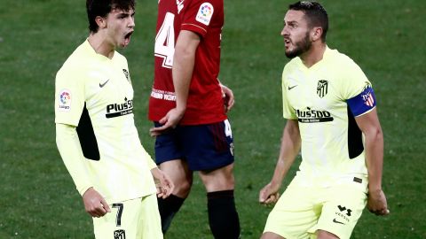 Joao Félix celebra uno de sus goles de la tarde.