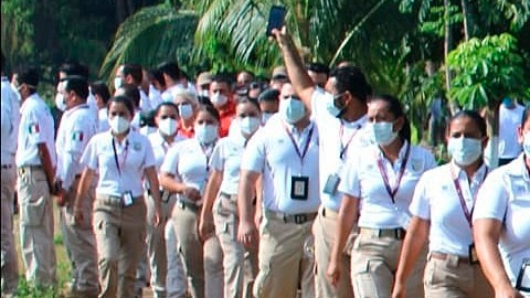 México reforzó este viernes su frontera sur con cientos de agentes.