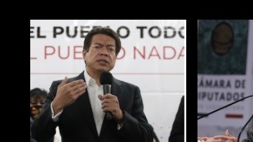 Mario Delgado y Porfirio Muñoz Ledo. (Reforma)