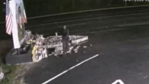 Imágenes del acto de vandalismo.