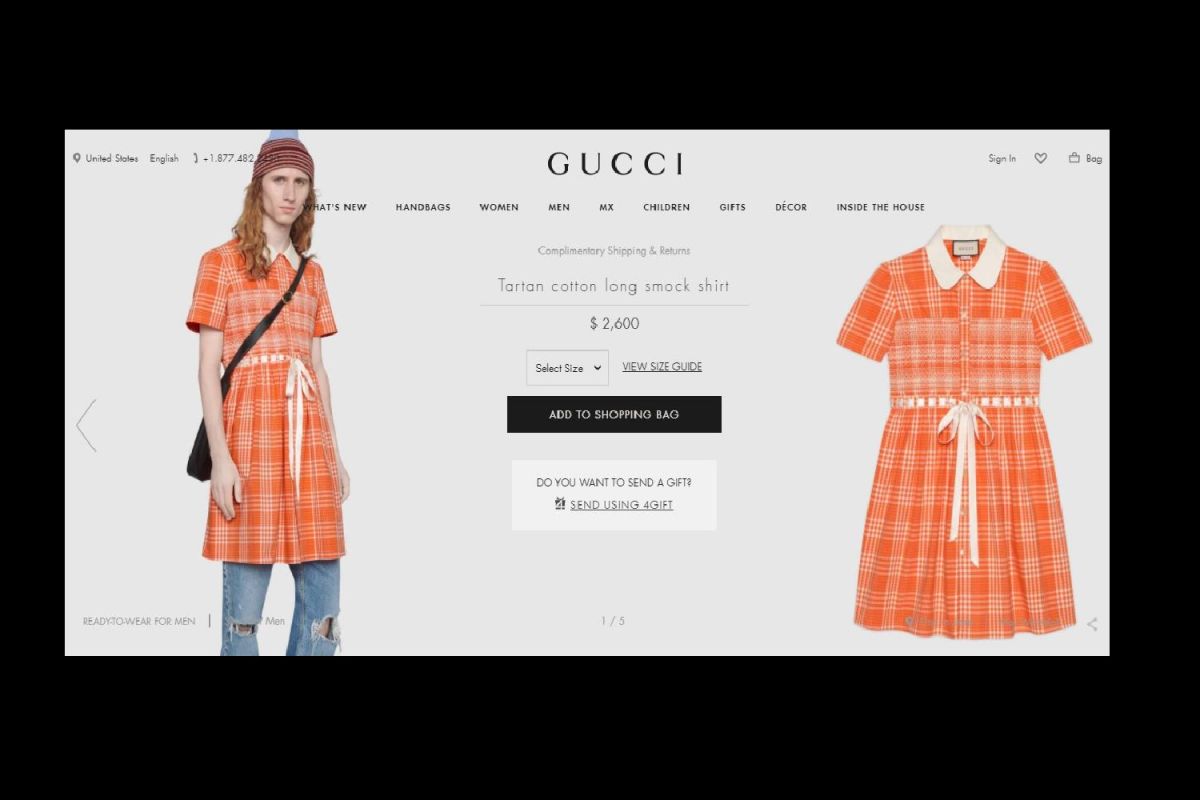 El vestido de Gucci.