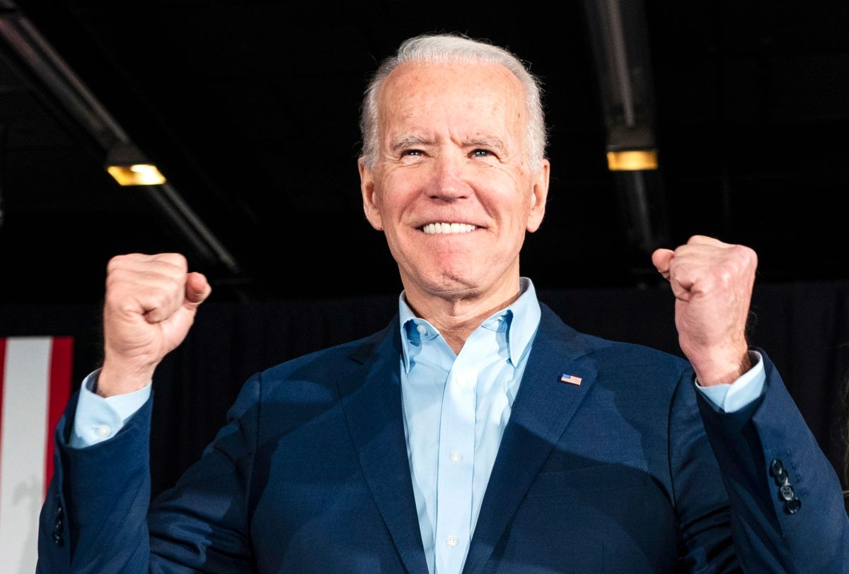 Joe Biden en un evento de campaña en Des Moines, Iowa.