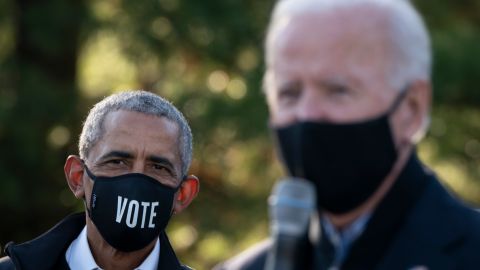 El expresidente Obama participó en la campaña de Biden.