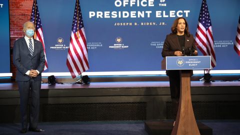 Biden y Harris harán una intervención conjunta desde Wilmington, Delaware.