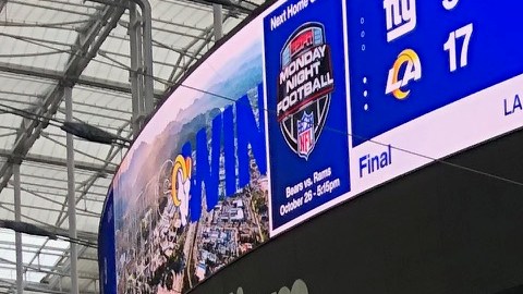El majestuoso SoFi Stadium de Los Ángeles donde juegan los Rams.