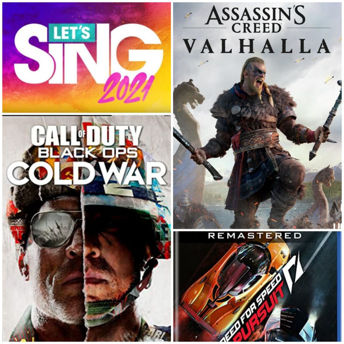 Call of Duty Black Ops Cold War and Assassins Creed Valhalla