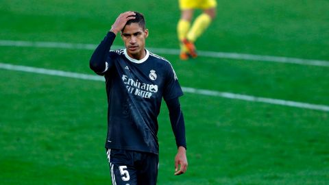 Raphael Varane durante el partido ante el Villarreal.