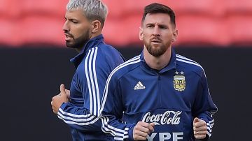 Agüero y Messi,
