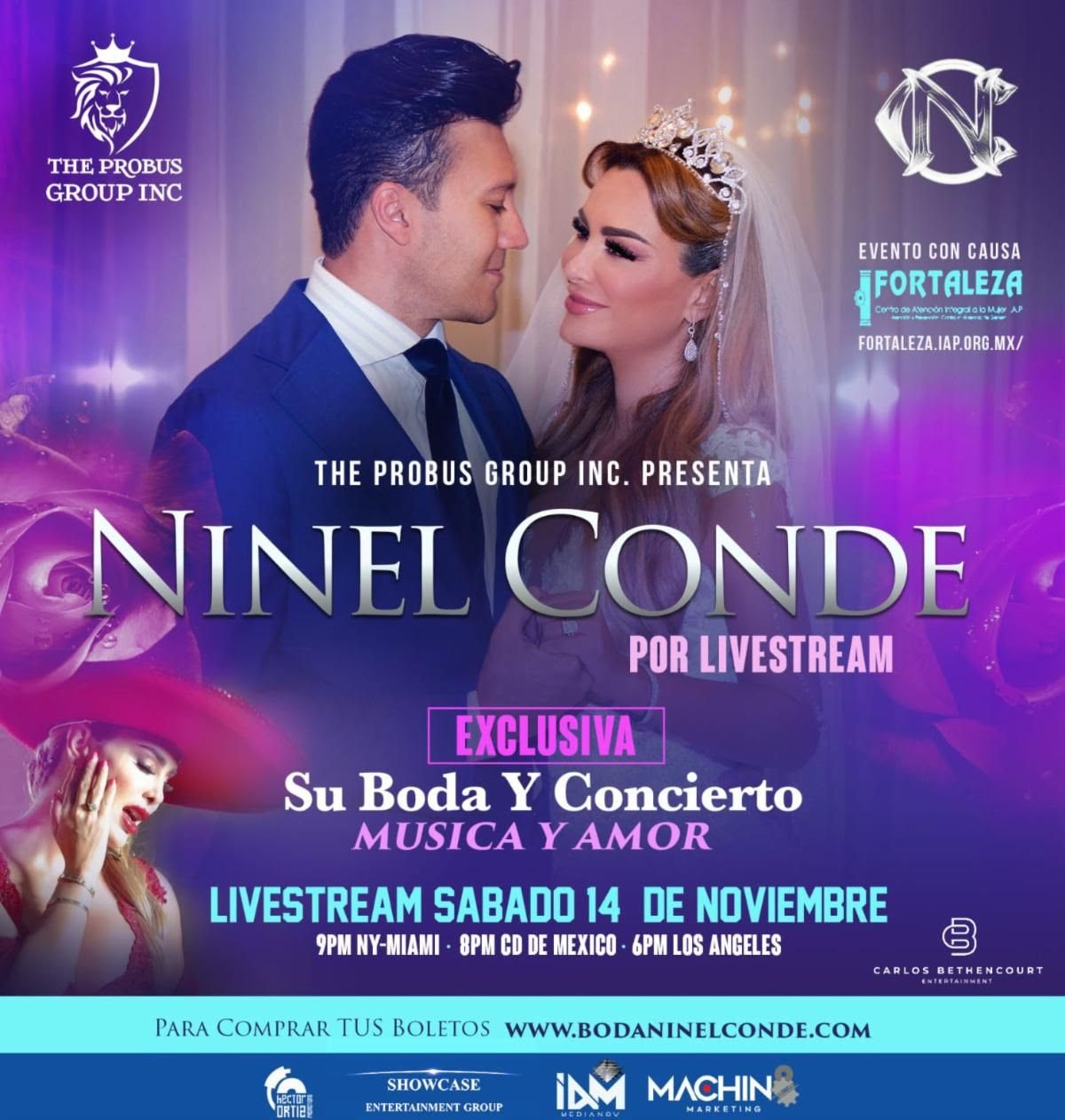 Detalles de la boda virtual de Ninel Conde