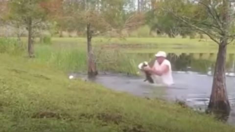 El momento del rescate fue capturado en video.