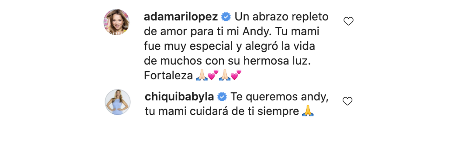 Reacciones de Adamari López y Chiquibaby en Instagram