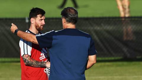 Messi y Martino en su época con la selección argentina.