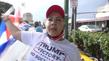 Una simpatizante de Donald Trump en Miami.