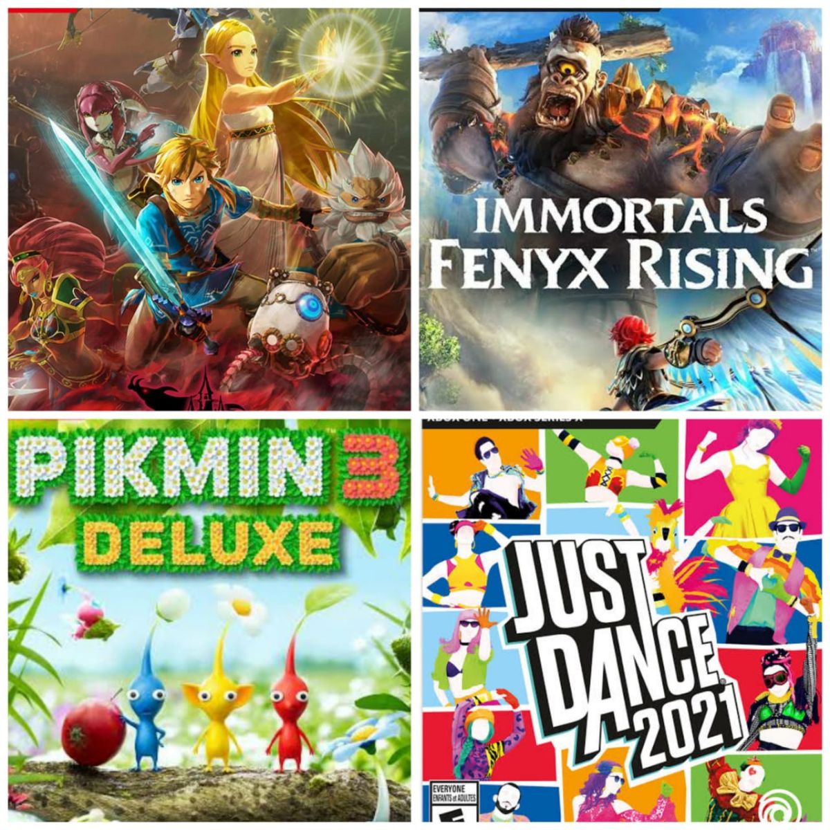 Review: Immortals: Fenyx Rising, Pikmin 3 Deluxe Edition, Zelda Hyrule Warriors Age of Calamity, and Just Dance 2021