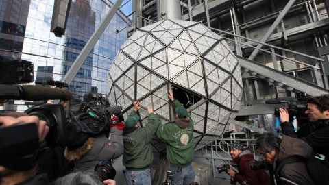 La emblemática bola de cristal de Times Square.