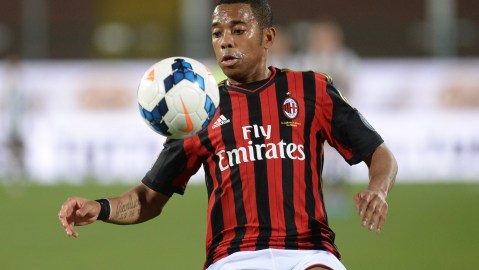 Robinho durante su época con el AC Milan.