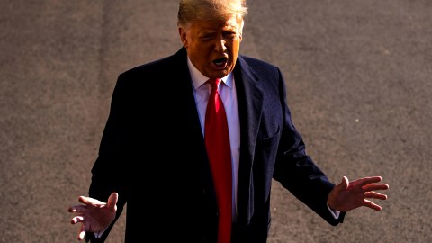 El presidente Trump acudió a la frontera con México.