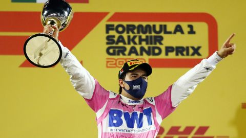 'Checo' Pérez ganó su primera carrera en el Gran Premio de Baréin.