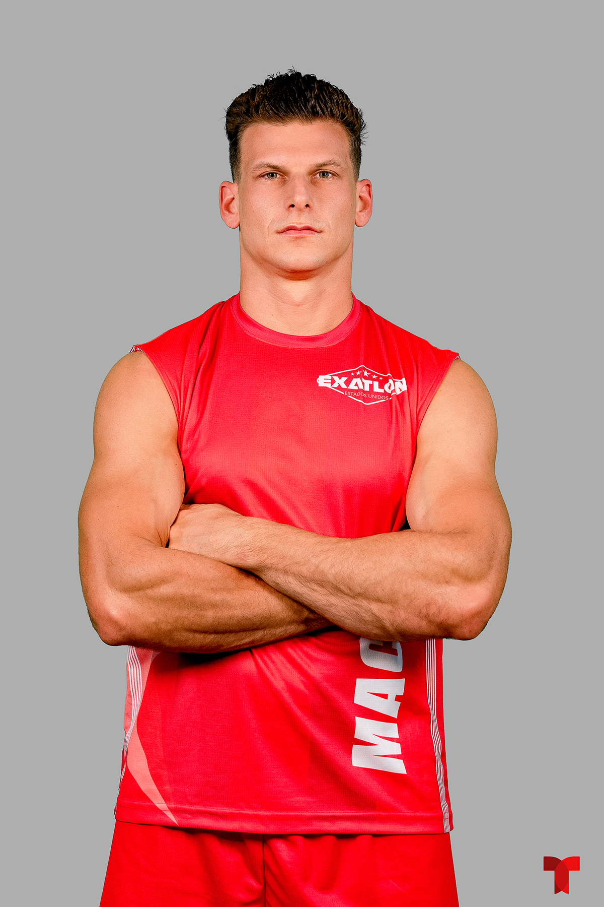 Mack Roesch del equipo rojo de Exatlón