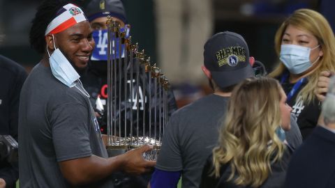 Pedro Báez fue parte del equipo campeón de los Dodgers.