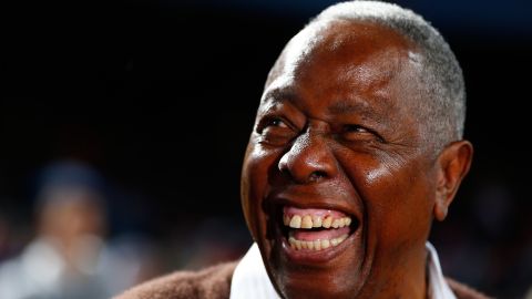 Hank Aaron en un homenaje recibido en 2015 en Atlanta.