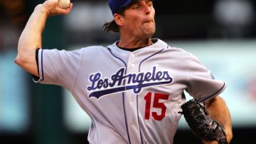 Scott Erickson con los Dodgers en 2005. Lanzó 15 años en MLB.