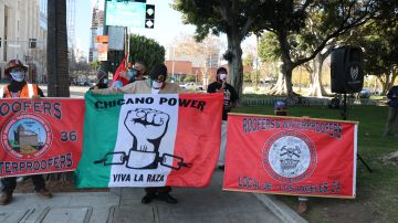 Manifestación en el centro de Los Ángeles.