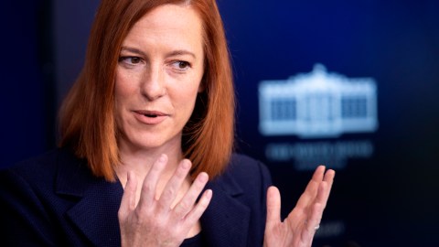 La portavoz de la Casa Blanca Jen Psaki,.