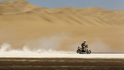 Pierre Cherpin durante su participación en el Rally Dakar.