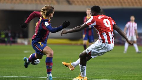 El momento preciso en que Iñaki Williams mandó el balón a las redes.