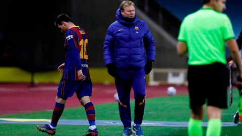 El momento de la histórica expulsión de Messi.