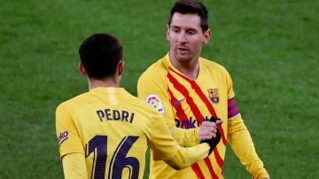 Pedri y Messi conectando nuevamente.
