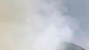 Manifestantes utilizan extintores