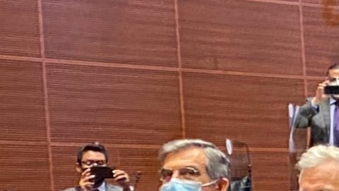 Esteban Moctezuma Barragán rinde protesta como nuevo embajador de México en Estados Unidos ante el Senado mexicano.