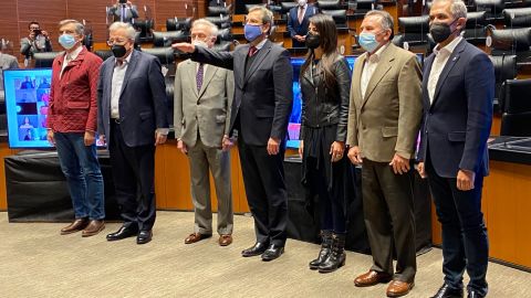 Esteban Moctezuma Barragán rinde protesta como nuevo embajador de México en Estados Unidos ante el Senado mexicano.