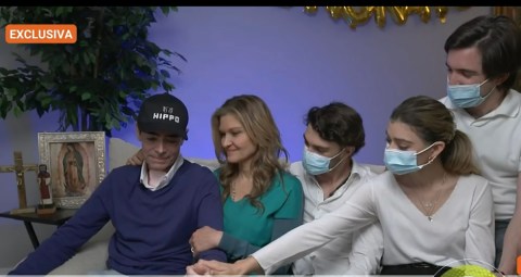 Toño Mauri y su familia