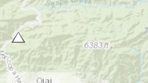 Mapa del área afectada por el sismo.