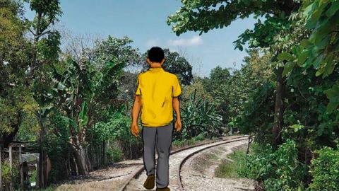 Migrante ilustración