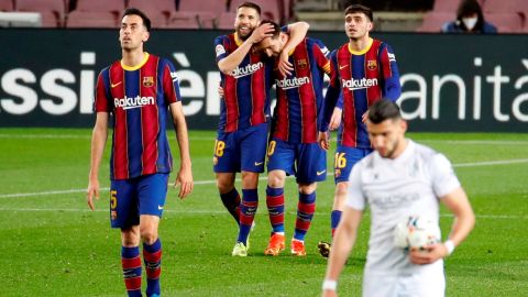 FC Barcelona celebra un gol