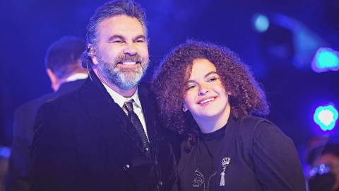 Manuel Mijares y su hija Lucero Mijares.