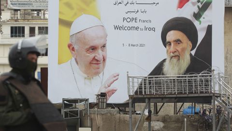 Imagen del Papa Francisco y Ali Al-Sistani