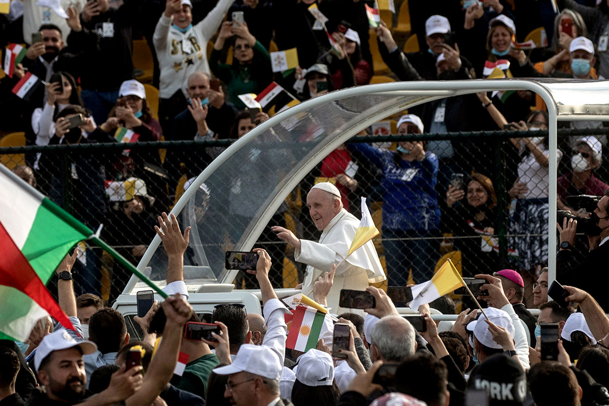 El Papa Francisco se despide de Irak con una misa en el Estadio Franso Hariri en Erbil, Irak.