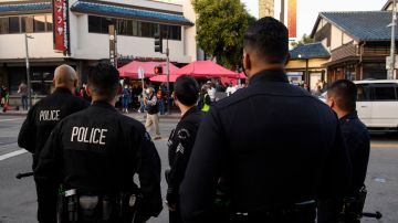 Policía de Los Ángeles en una protesta